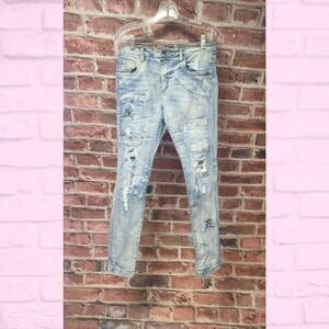 Kid's Unisex FWRD DENIM Distressed Shop Class Denim Jeans Size 20